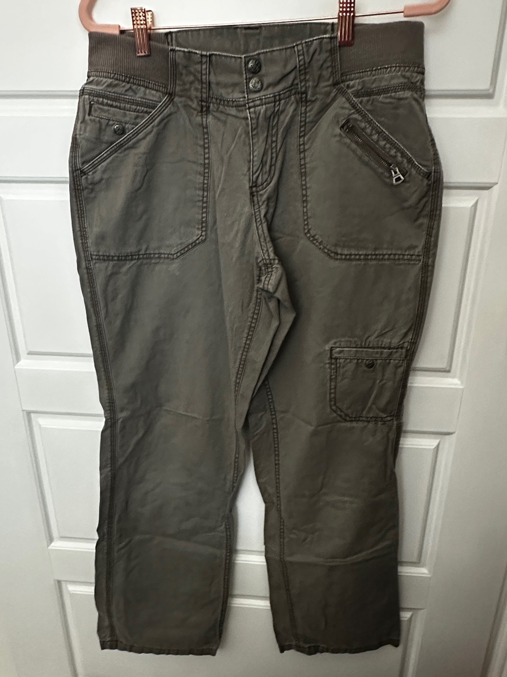 Sonoma Olive Green Straight-Leg Cargo Jeans